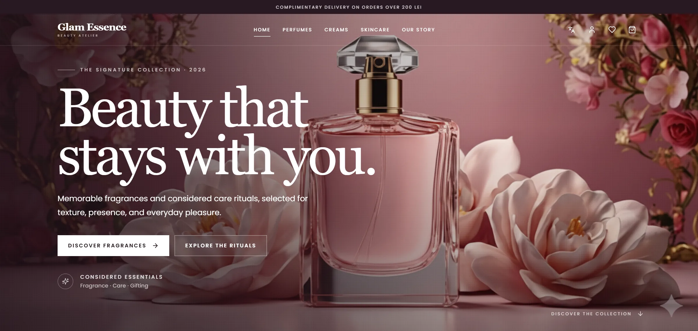 Glam Essence interface
